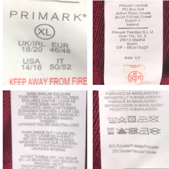 Classic Red Cardigan Sweater XL Size 14-16 Button Wine Christmas Holiday Career - Picture 11 of 16